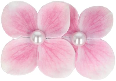 Haarsoires Haarspeld Duckklem 7cm – Dubbele Bloem – Parel – Roze - Sterke Haarclip voor Styling & Dagelijks Gebruik - Hair Clip - Decoratieve Haaraccessoire