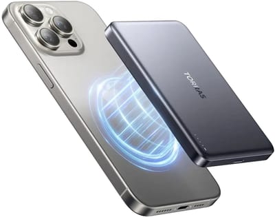 Torras Minimag 10000 mAh MagSafe Powerbank Reisformaat Donkergrijs