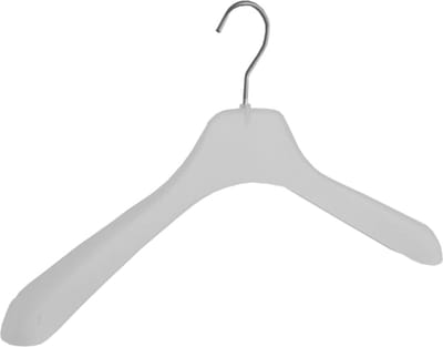 De Kledinghanger Gigant - Mantelhanger - Kostuumhanger - Jassenhanger - Volwassenen - 8607 - 24 Stuks - Kunststof - Frosted - Gebogen Model - Schouderverbreding 3,5 cm - 42 cm - Kledinghanger - Kleerhanger (8607/24)