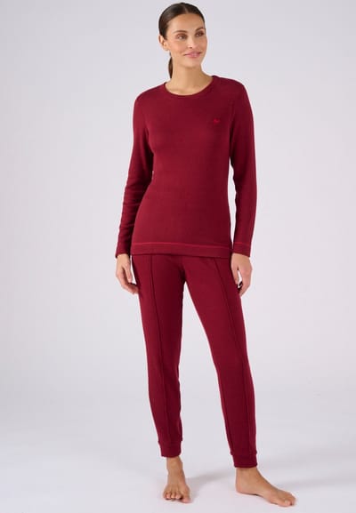 Damart - T-shirt fleece Thermolactyl Sensitive - Dames - Rood - 34-36 (XS)