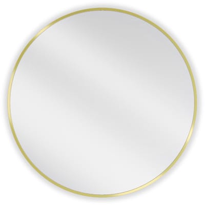 Mexen Loft badkamerspiegel rond 70 , gouden frame - 9850-070-070-000-50