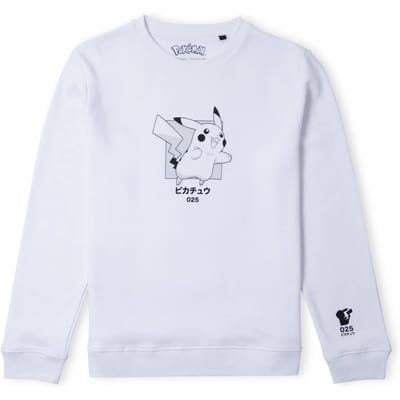 Pokémon Pikachu Jump Unisex Sweatshirt - White - M