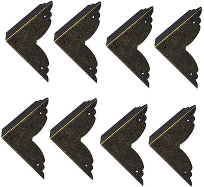 VT Goods - Antieke Meubelhoeken - Randbescherming - Duurzaam en Multifunctioneel - Antiek Brons - Hoekbescherming - Voor Tafel- en Meubelhoeken - 8 ..