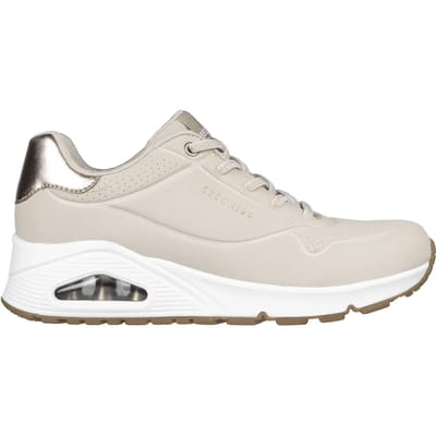 Skechers Uno - Shimmer Away Dames Sneakers - Beige