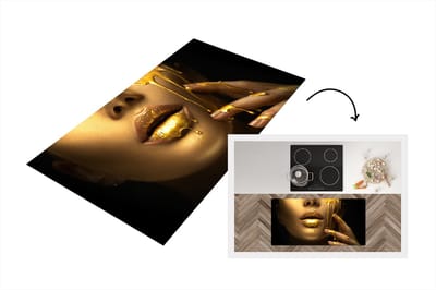 Keukenloper - Loper keuken - Goud - Vrouw - Verf - 120x60 cm - Keukenloper vinyl