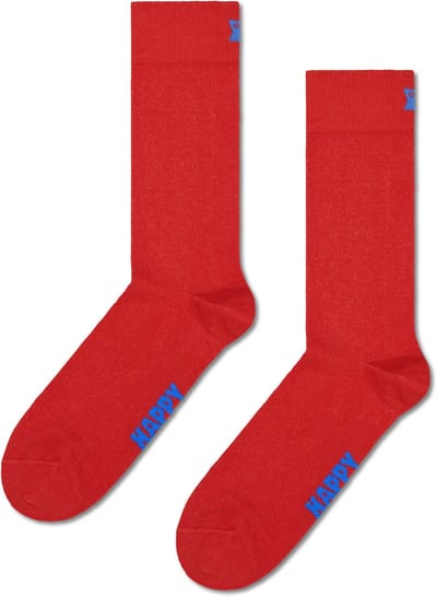 Happy Socks 3paar sokken - Heren & Dames - Maat 36-40 - Effen kleur Rood/Zwart/Blauw