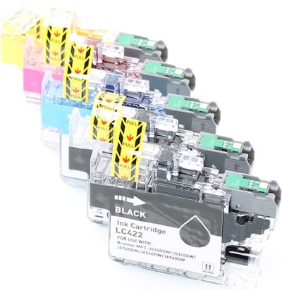 Colori huismerk set 5x inkt cartridge geschikt voor Brother LC422XL MFC-J5340DW MFC-J5345DW MFC-J5740DW MFC-J6540DW MFC-J6940DW