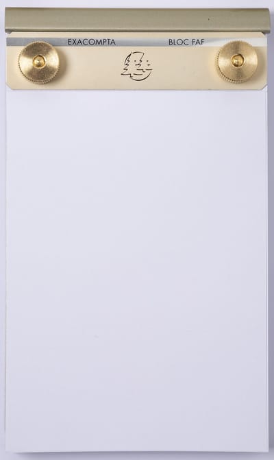 Exacompta Blok FAF compleet 18,5x11,5cm N°3 effen - Wit - 12113E