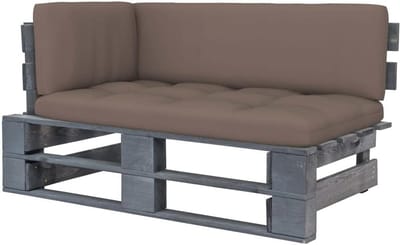 Houten Hoekbank - Pallet Bank - Buiten Ontspannen - Geïmpregneerd Grenenhout - 110 x 65 cm - Grijs