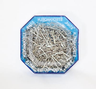Knutselspelden Kort - Rechte Spelden - Stoffen Vastzetten - Metaal Staafvormig - 16 x 065 mm - Zilver