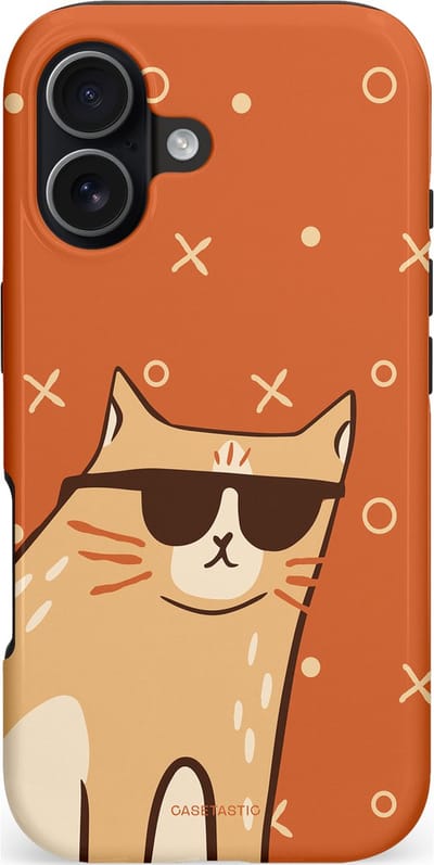Casetastic hoesje geschikt voor Apple iPhone 17 - MagSafe - Dubbellaagse bescherming - CoolCat - Fashion Case - Terracotta Crème