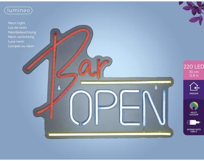 Ledbord lumineo indoor usb neon bar open
