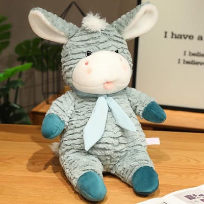 Jolis Jouets en Peluche d'Âne Doux et Têtu pour Filles Cadeaux d'Anniversaire Poupée Décorations Meubles Ornements de Poupée 55cm