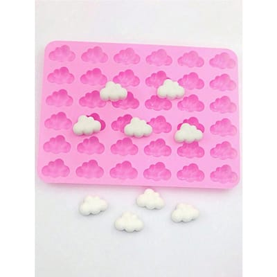 1 stuks Wolkenpatroon Multi-Grid DIY Siliconen Mal, Moderne DIY Siliconen Mal one-size roze