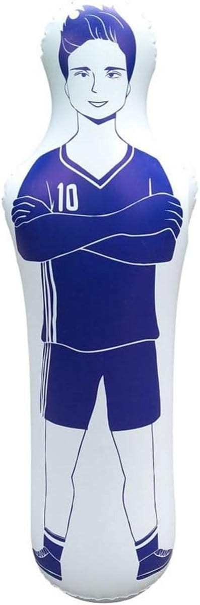 Blauwe Opblaasbare Voetbal Dummy – Verdediger Training Mannequin voor Kinderen en Volwassenen