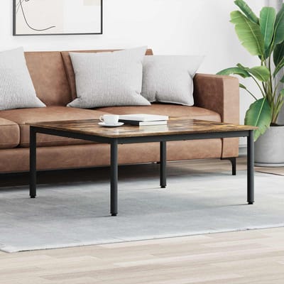 vidaXL - Salontafel - Rook - Eik - 100 - x - 100 - x - 45 - cm - Bewerkt - hout