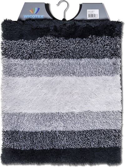 Wicotex - Bidetmat - WC mat - Toiletmat regenboog Zwart - Badmat - Antislip onderkant - Afmeting 50x60cm