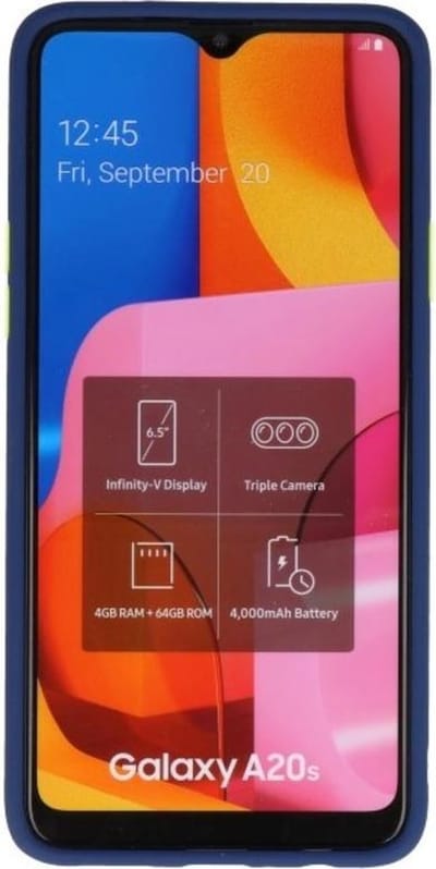 Hoesje Geschikt voor de Samsung Galaxy A20s - Hard Case Backcover Telefoonhoesje - Blauw