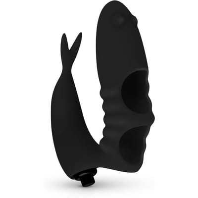 Easytoys - vingervibrator vibrator gemaakt van siliconen in zwart 1