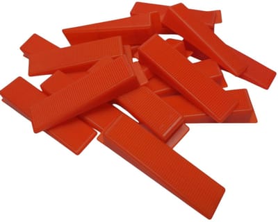 Tegel Nivelleringssysteem - Tegelwiggen Leg Hulp - Vlakke Tegels Leggen - Zaagtandvormige Tanden - 50 stuks - Rood