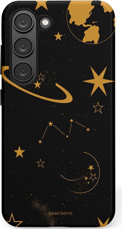 Casetastic Hoesje Geschikt voor Samsung S23 - Stijlvolle Beschermende Duo-layer Case - Nachtelijk uitzicht