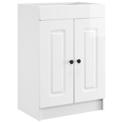 vidaXL - Badkamer - onder - Wastafel - Kast - Hoogglans - Wit - 56 - x - 37,5 - x - 81 - cm