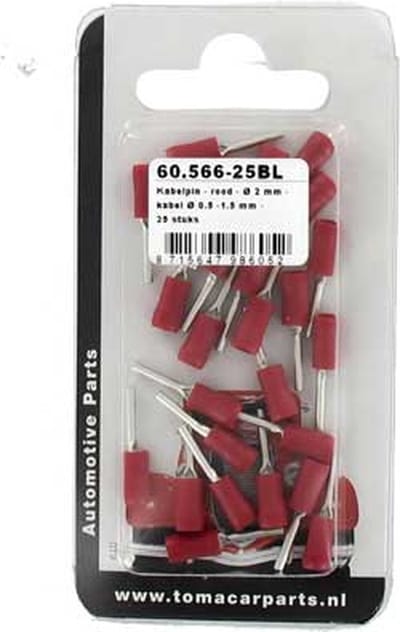Kabelpin Ø 1 mm 25 stuks blister