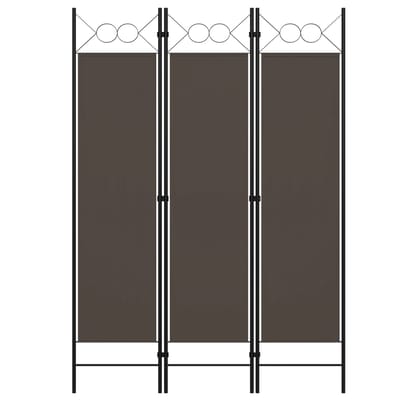 vidaXL - Kamerscherm - met - 3 - panelen - 120x180 - cm - antraciet