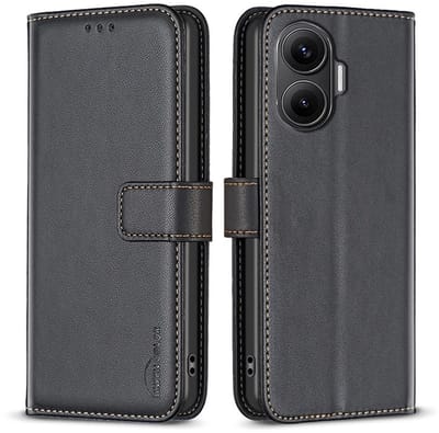 BINFEN Hoesje - Geschikt voor Xiaomi Poco F7 Hoesje - BINFEN Color Book Case - Zwart
