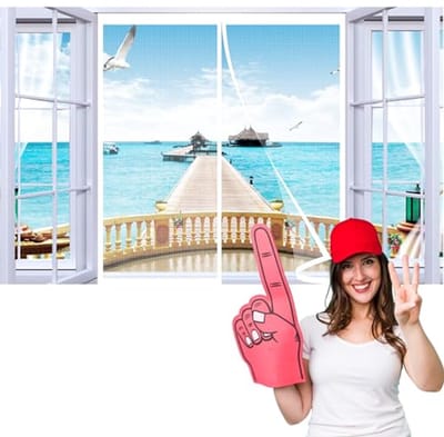 Anti-stofdeur Magnetisch Raamgordijn 95x100cm - Ideale Oplossing voor Vervelende Beestjes