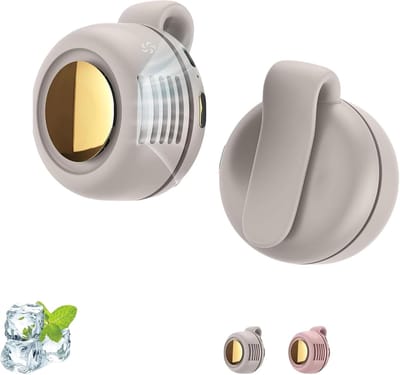 Draagbare, stille clip-on mini-ventilator, oplaadbare handventilator, verstelbare heupventilator, geschikt voor buiten, kamperen, reizen en kantoorgebruik (wit).