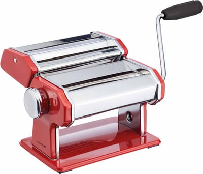 KC Blue World of Flavours Pasta Maker met 9 Dikte-Instellingen - Pastamachine van Roestvrij Staal - Rood