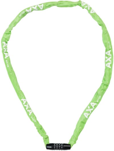 AXA Rigid RCC 120 Kettingslot – Codeslot – 120 cm – 3,5 mm Stalen Schakels – Polyester Beschermhoes – Beveiligingsniveau 3 – Groen
