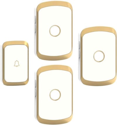 Draadloze Deurbel - Snoerloze Set - Huis Beveiligen - 300 Meter Bereik - 3 Ontvangers - Zwart