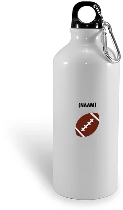 Hacebo® - american football met je eigen naam waterfles - American football - sport liefhebbers - NFL - verjaardag - verjaardagscadeau - mensen die houden van american football - cadeau - kado - geschenk - gift - water fles - 400ML