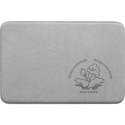 Tapis de sol évacuant l'humidité Tapis d'entrée de salle de bain Tapis antidérapant pour évier Tapis à séchage rapide pour salle de bain Durable 40cm*60cm