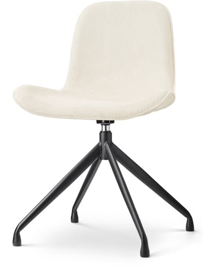 Nolon Nola-Fé draaibare Eetkamerstoel rib beige - zwart onderstel