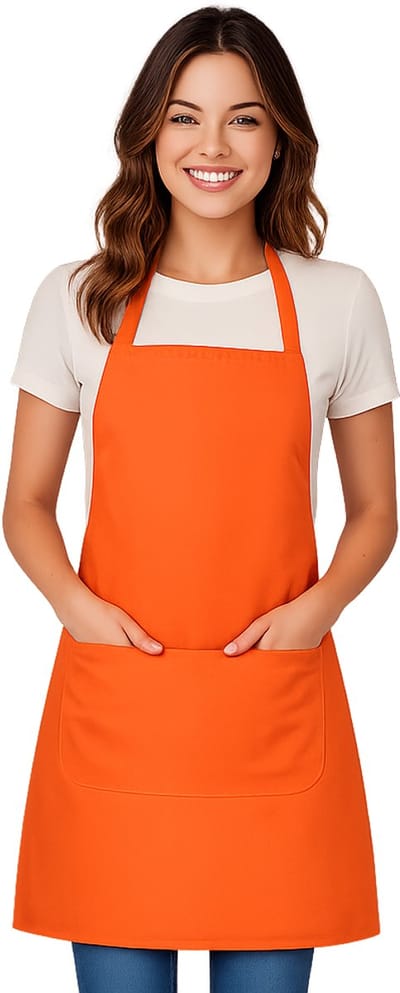 Xigor - Unisex Schort - Actieschort - Knutselschort - Met voorvak - 65 x 90 cm - Polyester Katoen mix - oranje