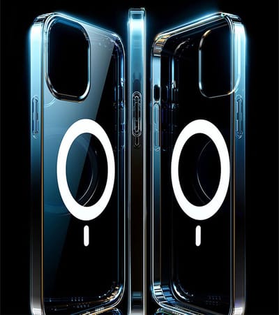 iPhone 14 clear magsafe hoesjeTransparant Stevige Luxe Hard Back Cover Shockproof Achterkant