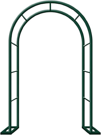 Metalen Tuinboog - Klimplant Steun - Decoratieve Tuin - Verstelbare Breedte - 200cm Hoog - Groen