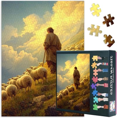 Jezus Puzzels - Christelijke Puzzel - Ontspannende Hobby - Hoge Kwaliteit Vormen - 70 x 50 cm - Meerkleurig