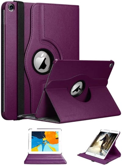 Tablethoes Geschikt voor: iPad 2 / 3 / 4 - 9,7 inch - hoes (2011/2012) A1395, A1396, A1397, A1416, A1430, A1403, A1458, A1459, A1460 hoesje 360° draaibaar (paars)
