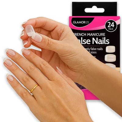 Glamorize Serie - Franse Nepnagels - Kwadratisch - Zelfklevend - Translucent