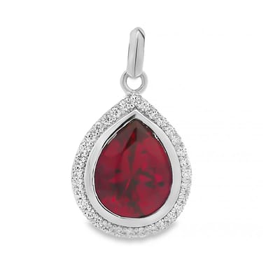 Juwelier Zwartevalk zilveren (gerhodineerd) druppel hanger - 24.370-R