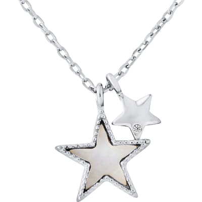 925 zilveren zirkoniumoxide ster ketting 925
