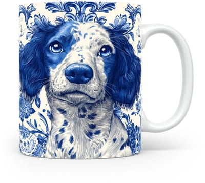 Mok Bretonse spaniël Beker voor koffie of tas voor thee, cadeau voor dierenliefhebbers, moeder, vader, collega, vriend, vriendin, kantoor, opa, oma, hond, kerst, sinterklaas, verjaardag