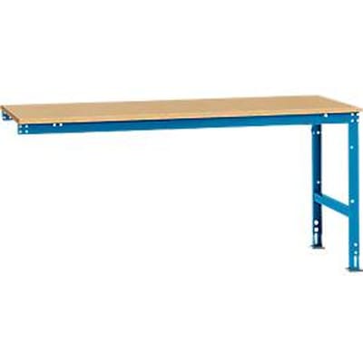 Manuflex aanbouwtafel UNIVERSAL Standaard, tafelblad multiplex, 2000 x 1000, lichtblauw