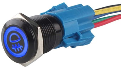 Zeynomax - Rocker Switch - Waterdicht - Blauw LED Licht - 19mm 12V 5A - Voor Auto en Truck - Hoogwaardige Schakelaar - Betrouwbaar en Duurzaam