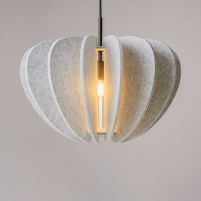 Hanglamp Maytoni Cambio, wit, Ø 47,5 cm, vilt, E27
