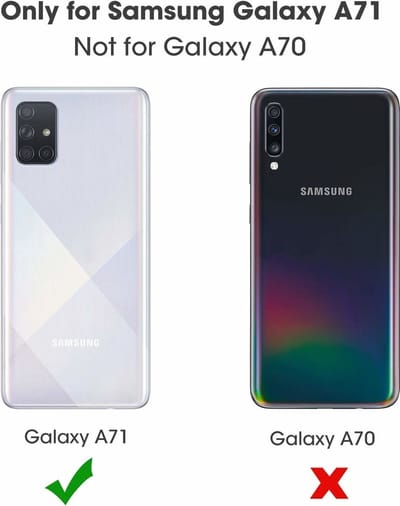 silicone case geschikt voor Samsung Galaxy A71 - lichtgroen met Privacy Glas
